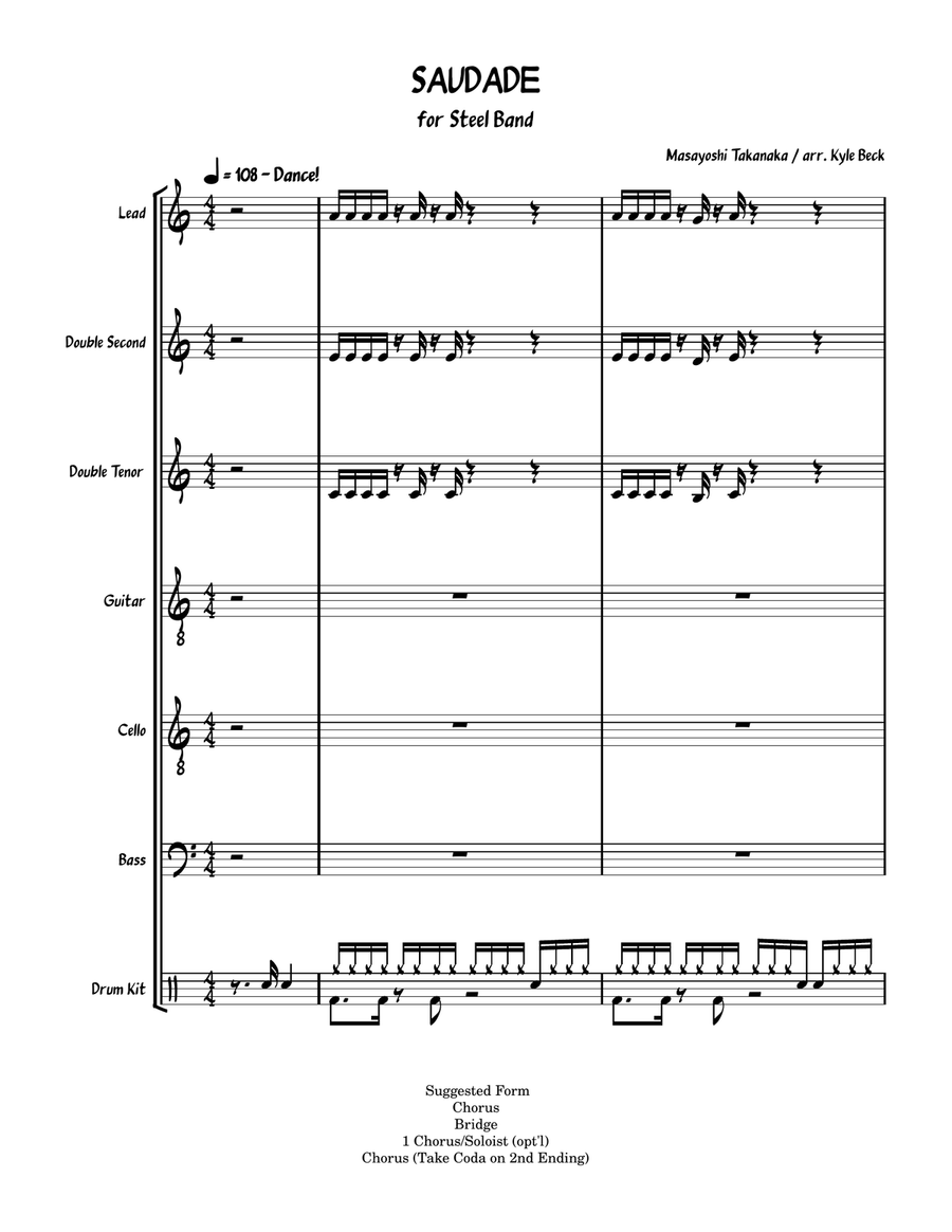 Saudade Steel Drum Band scores gallery preview page 1