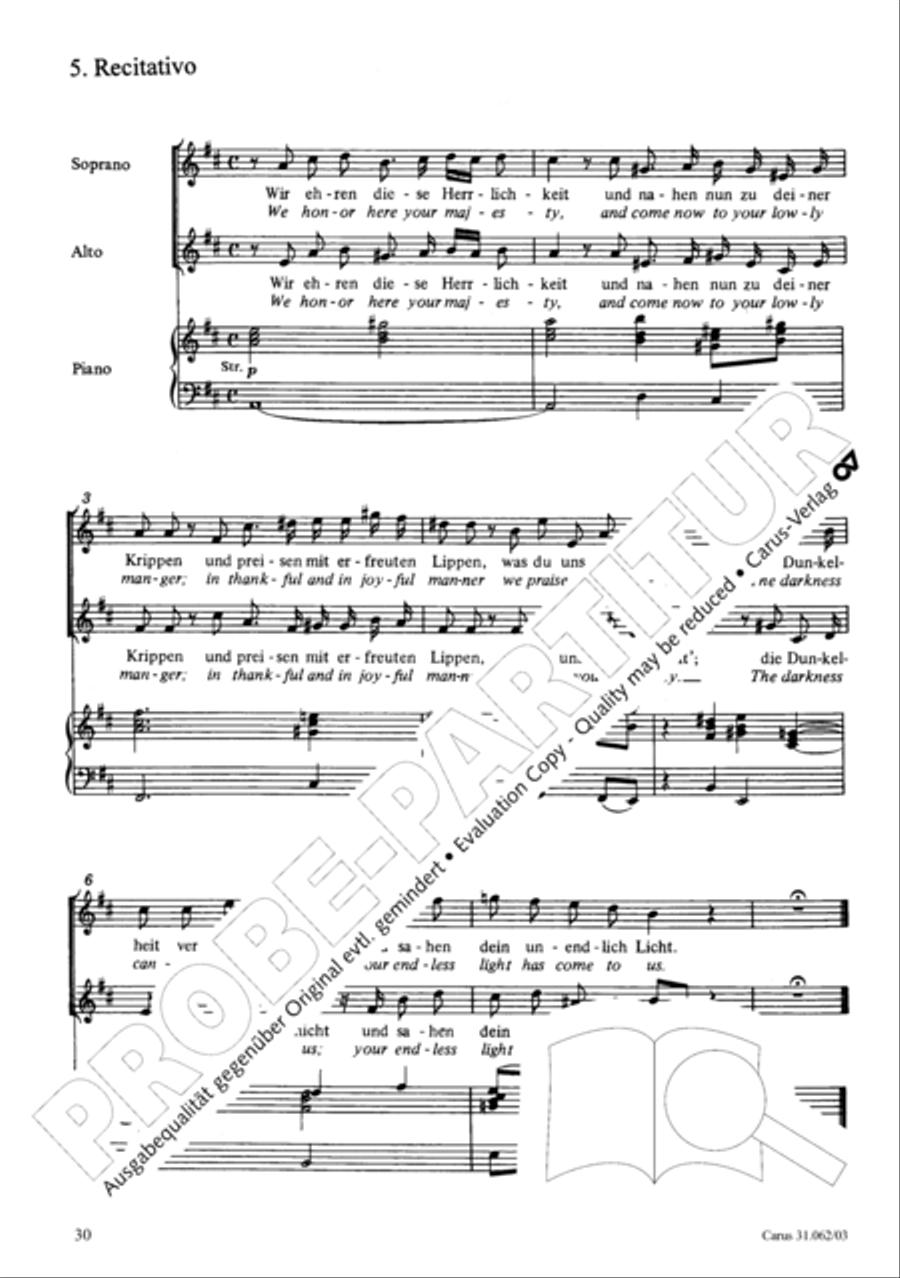 Now come, the nation's Saviour (Nun komm, der Heiden Heiland) 4-Part scores gallery preview page 31