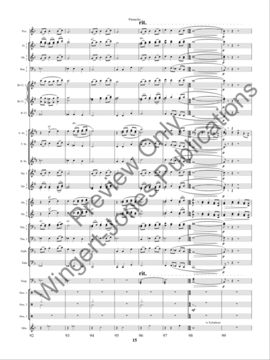 Pinnacles Pinnacles Concert Band scores gallery preview page 18