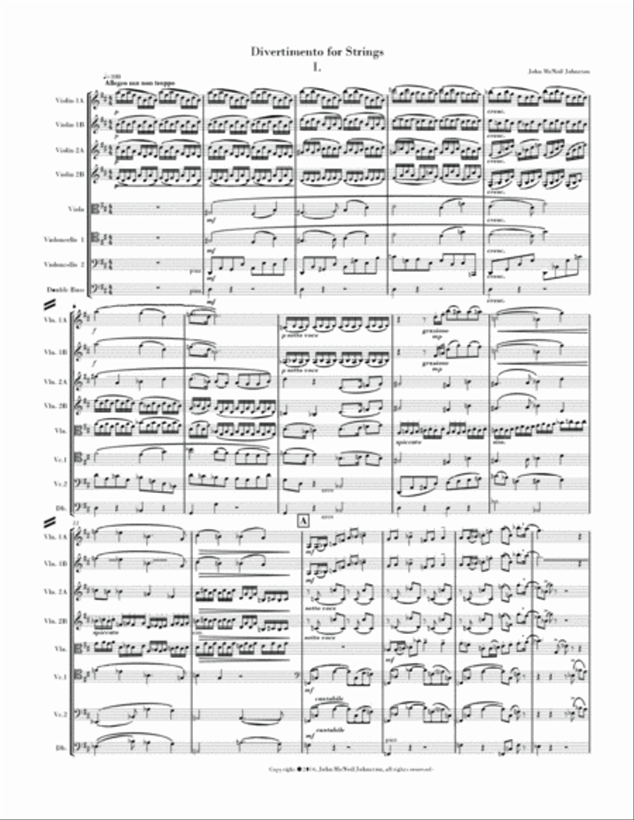 Divertimento for Strings: FULL SCORE String Orchestra scores gallery preview page 3