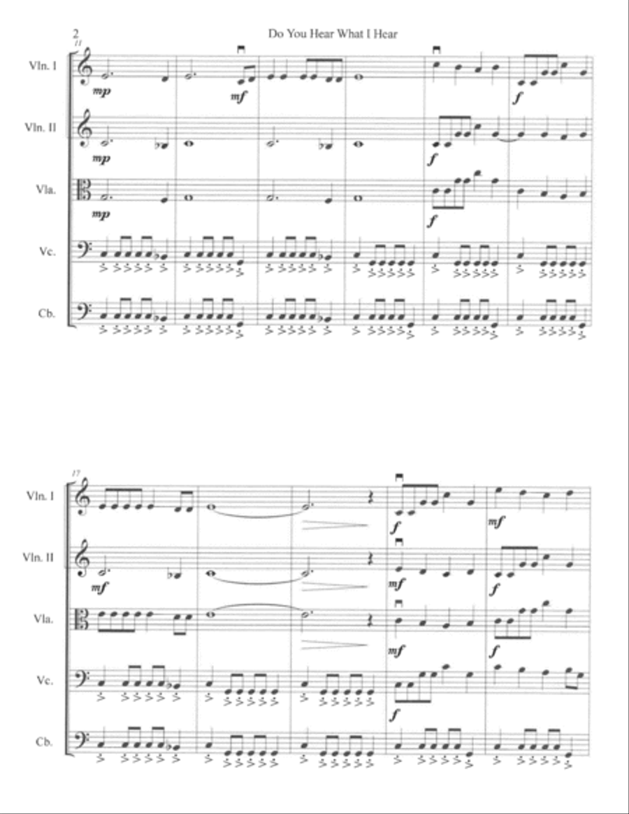 Do You Hear What I Hear String Orchestra scores gallery preview page 2