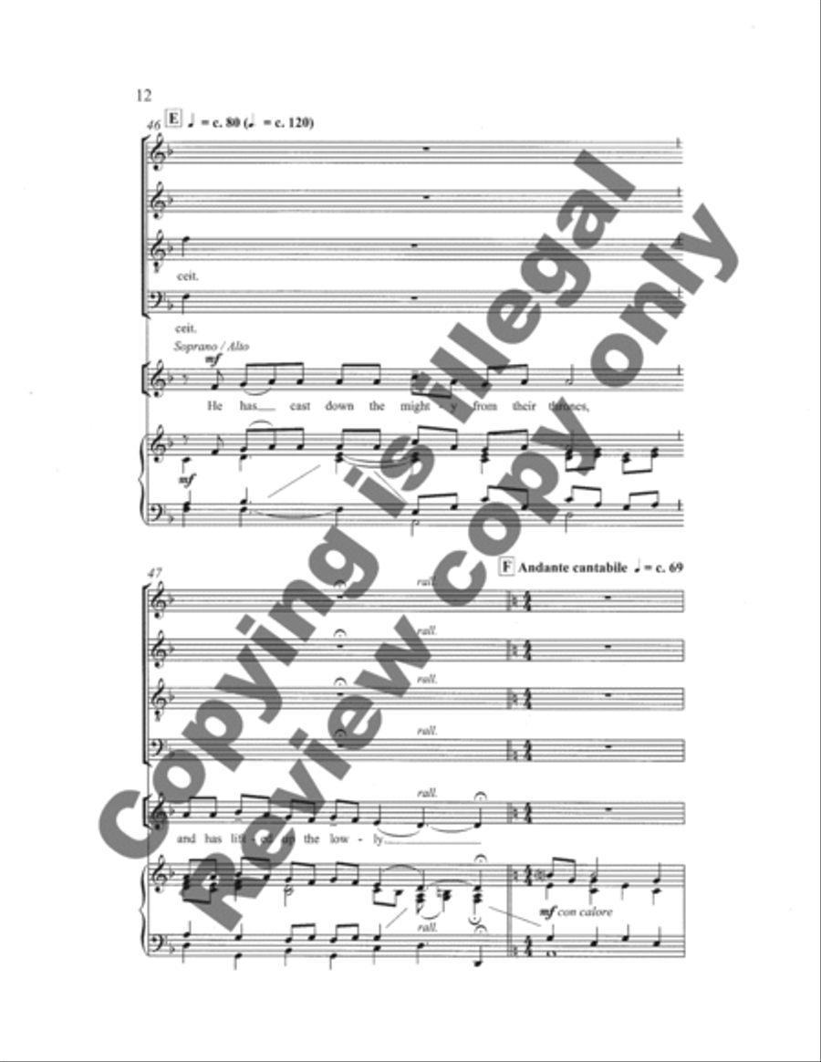 Magnificat 4-Part scores gallery preview page 12