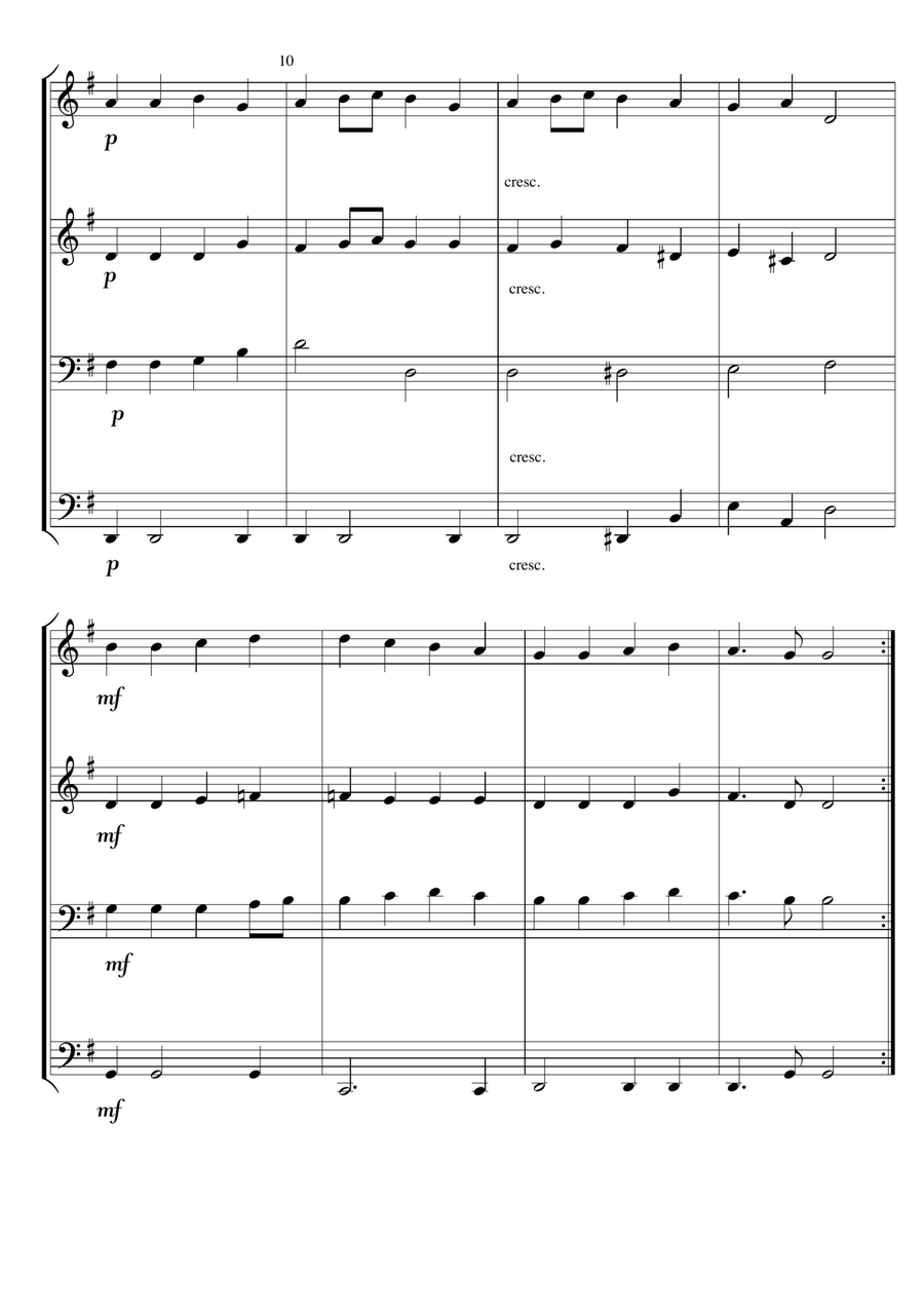 Ode to Joy by Beethoven (arranged for flexible ensemble by David Catherwood) Concert Band scores gallery preview page 2