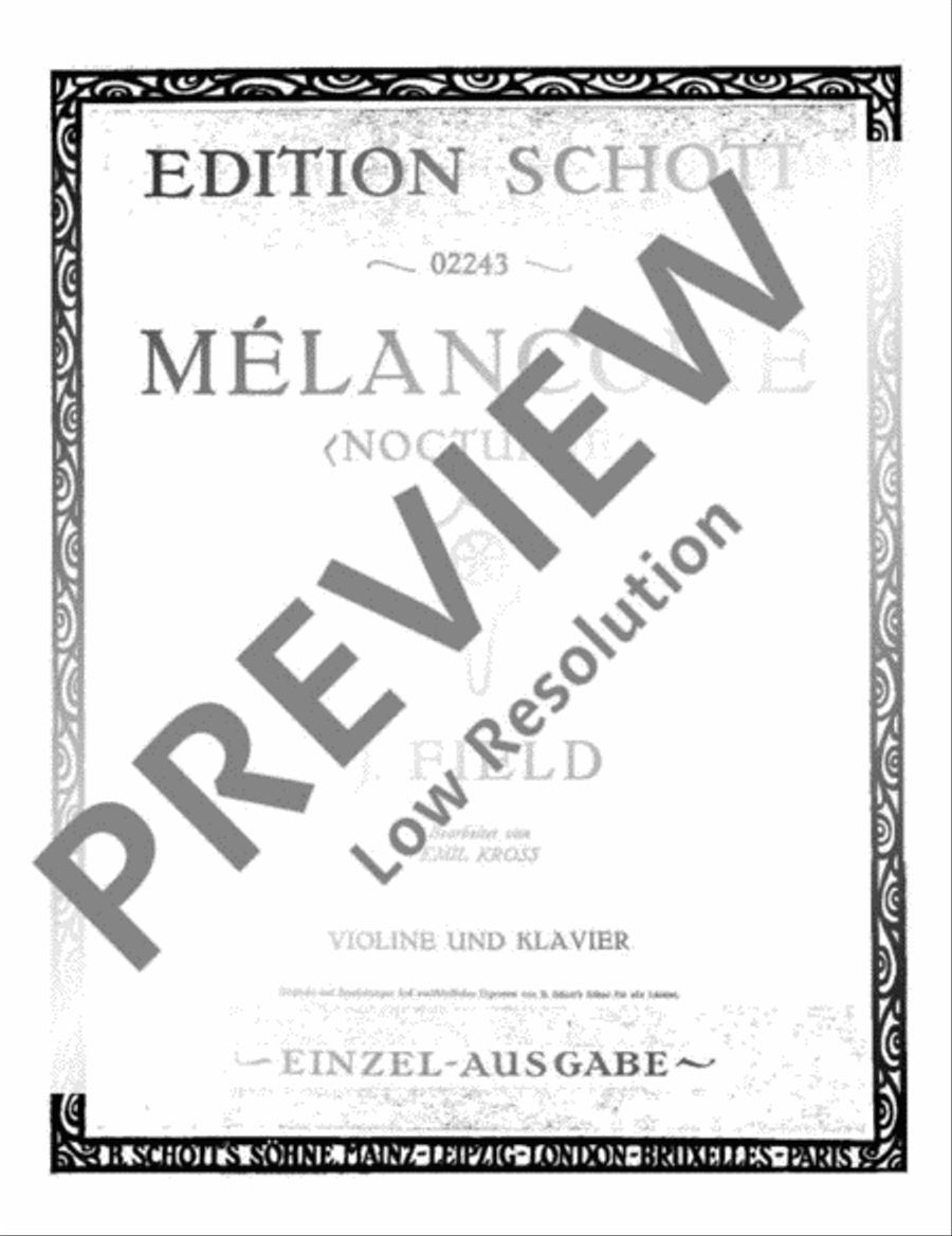 Mélancolie Mélancolie Violin Solo scores gallery preview page 2