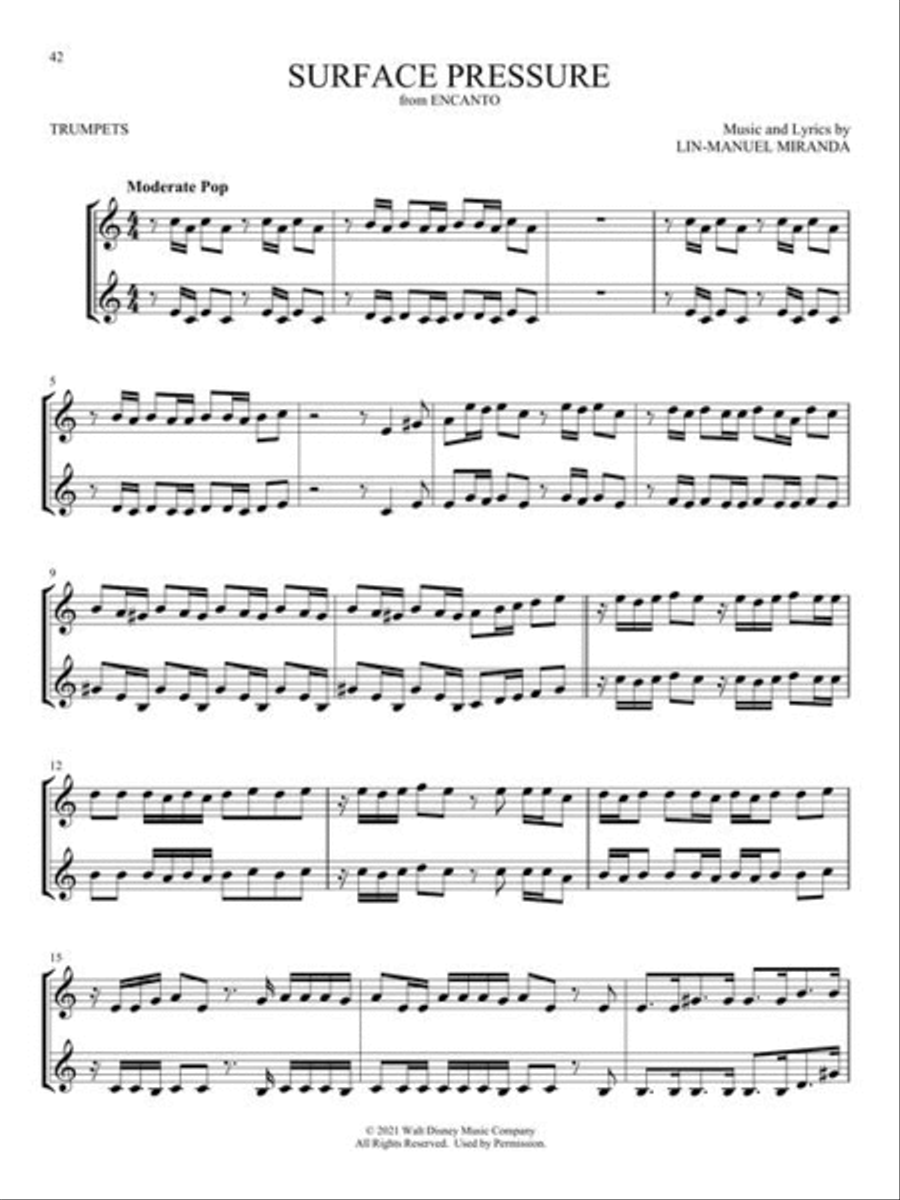 Chart Hits for Two Trumpet scores gallery preview page 6