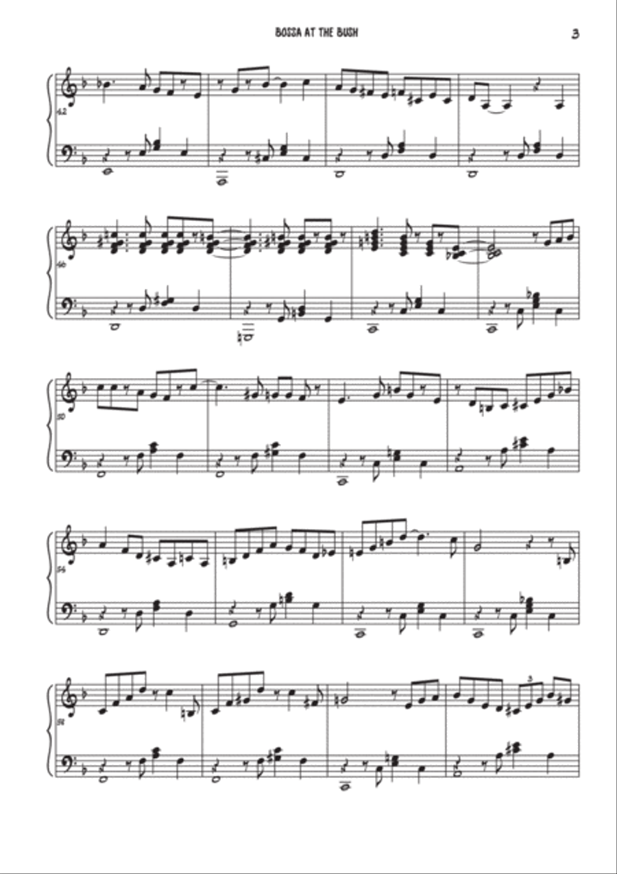 Bossa at the Bush - Tango for solo Piano Piano Method scores gallery preview page 3