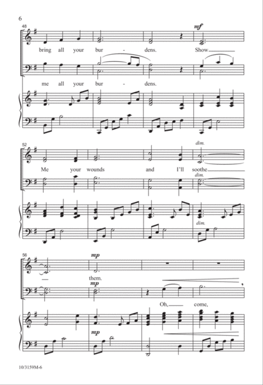 Come, Come Unto Me Come, Come Unto Me 4-Part scores gallery preview page 6