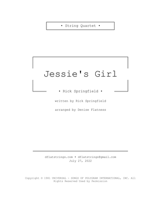 Book cover for Jessie's Girl