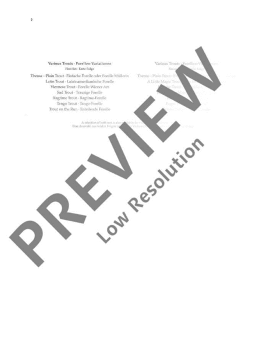 Various Trouts Flute scores gallery preview page 3