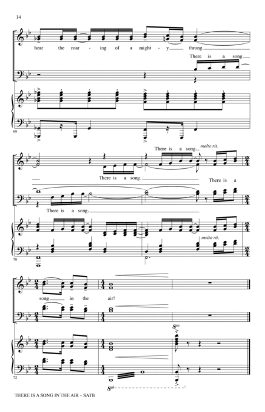 There Is A Song In The Air 4-Part scores gallery preview page 12