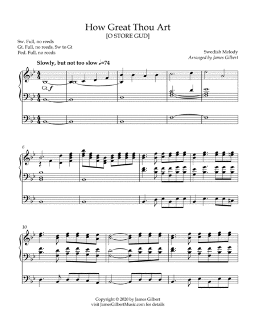How Great Thou Art Piano Solo scores gallery preview page 2