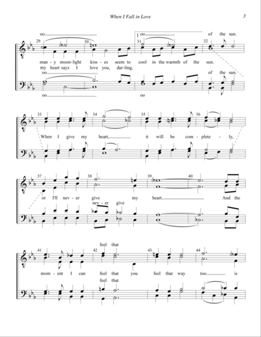 When I Fall In Love (arr. Jay Giallombardo) TTBB scores gallery preview page 3