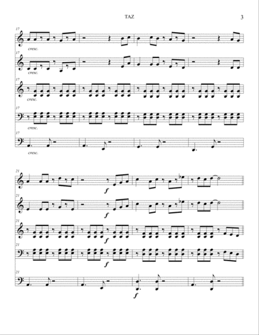 TAZ TAZ Percussion Ensemble scores gallery preview page 4