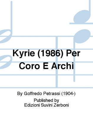 Kyrie (1986) Per Coro E Archi
