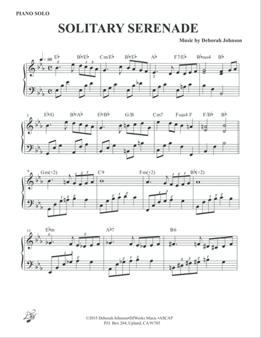 Solitary Serenade Piano Solo Guitar scores gallery preview page 2