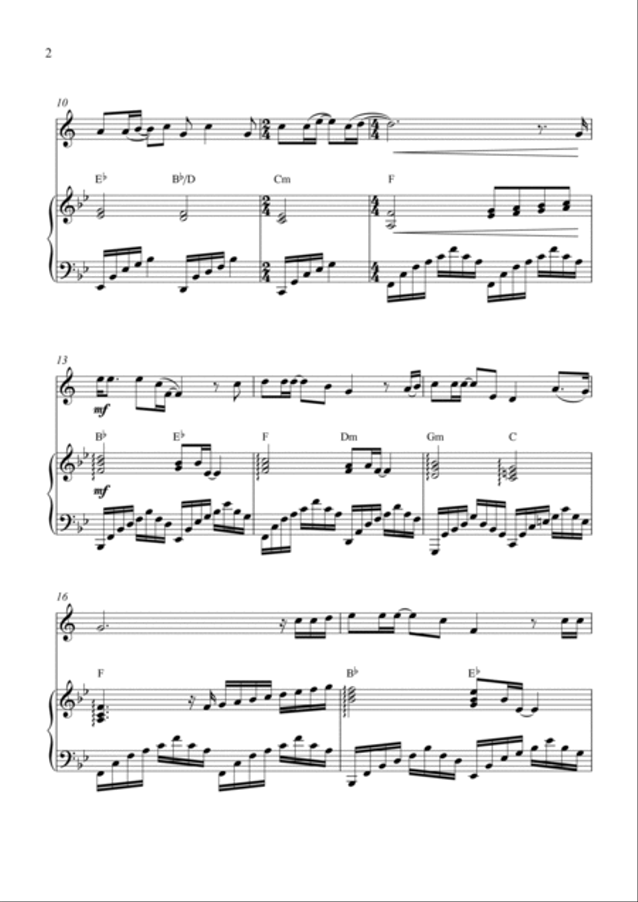 Sometimes When We Touch Tenor Saxophone scores gallery preview page 2