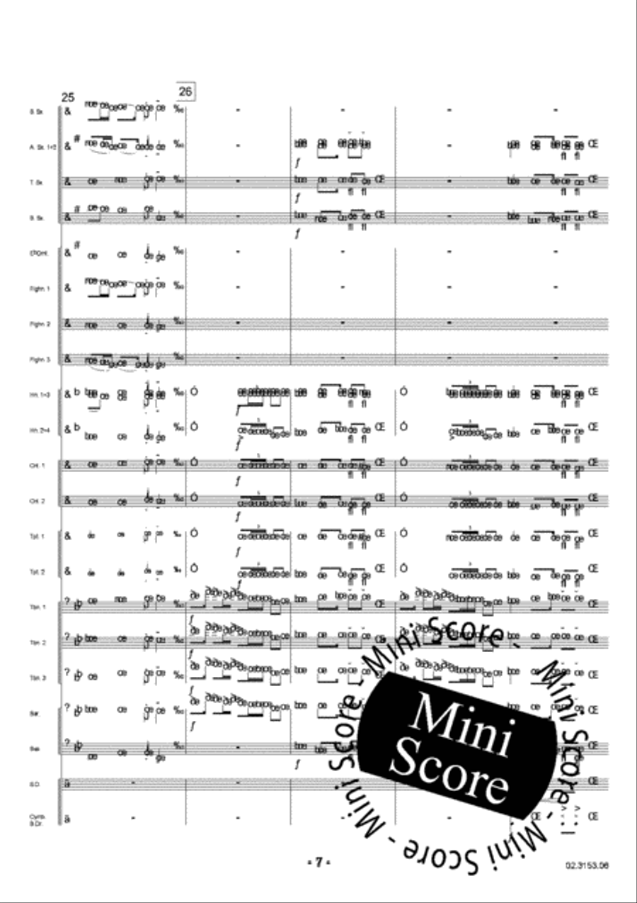 Funeral March Fanfare Band scores gallery preview page 13