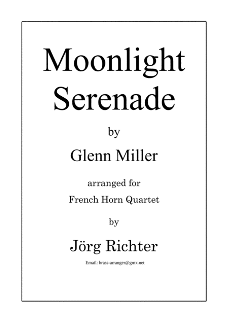 Moonlight Serenade Brass Quartet scores gallery preview page 1