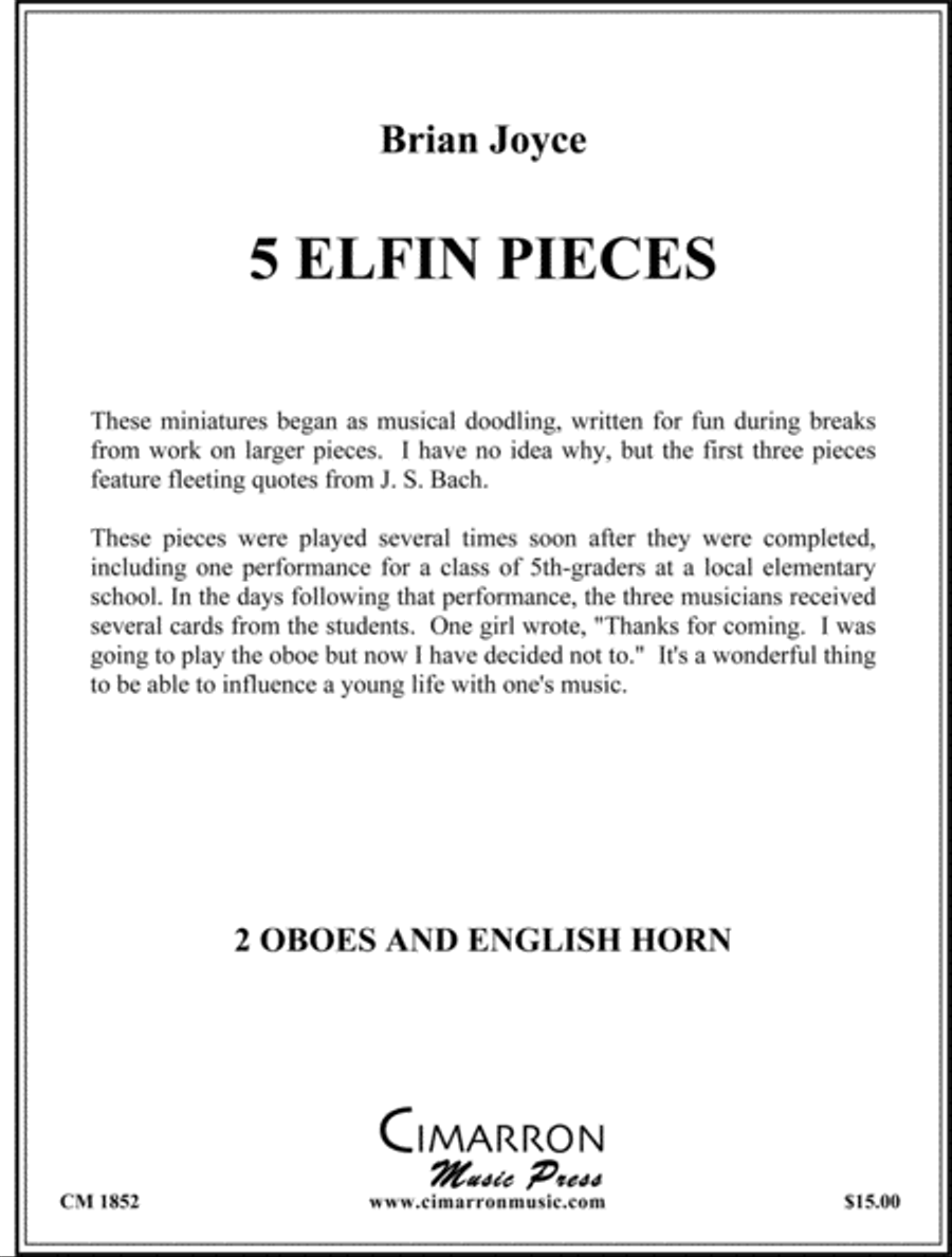 Five Elfin Dances English Horn scores gallery preview page 1