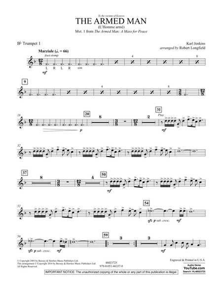 The Armed Man (from A Mass for Peace) (arr. Robert Longfield) - Bb Trumpet 1