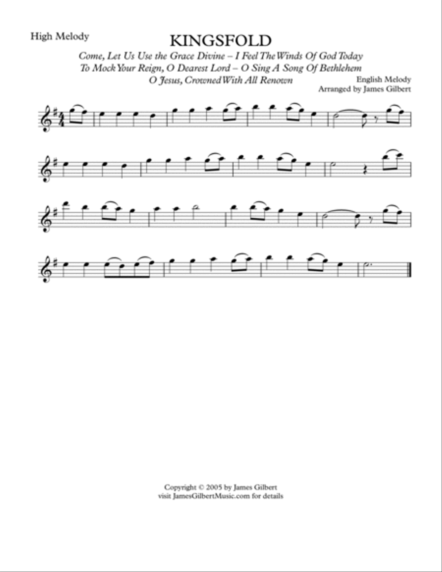 KINGSFOLD (O Sing A Song Of Bethlehem) Small Ensemble scores gallery preview page 3