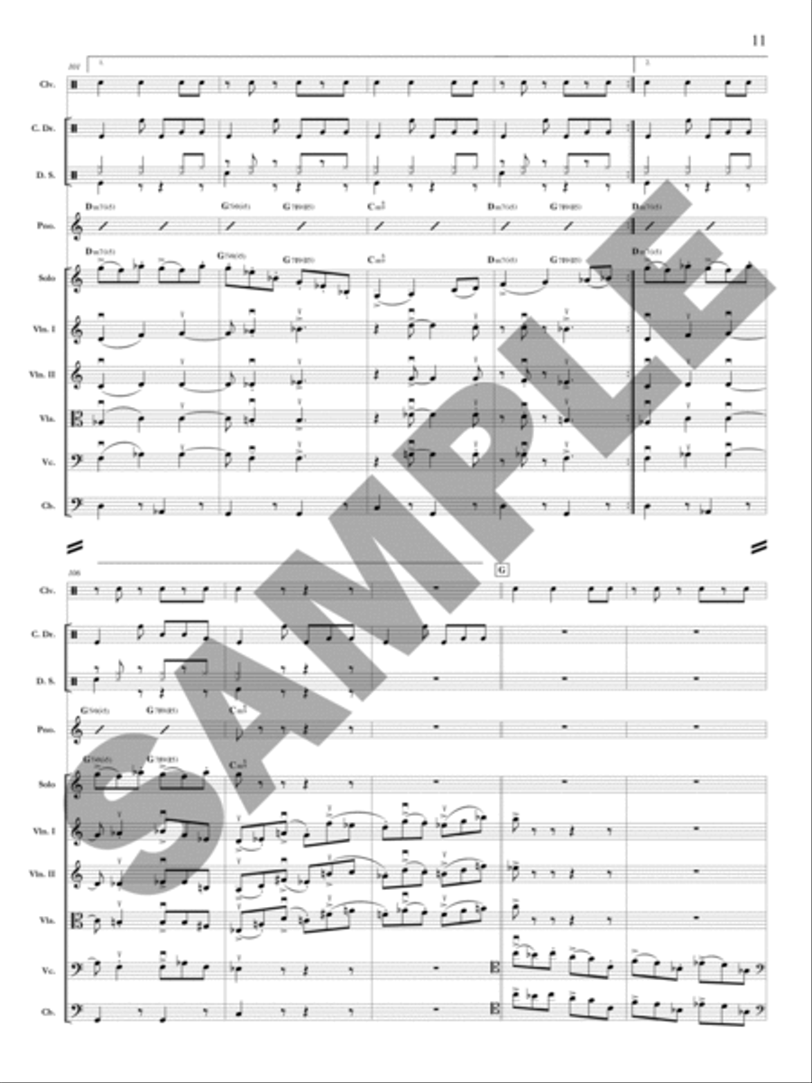 Ayana (Solo Violin, Viola, or Cello) Orchestra scores gallery preview page 12