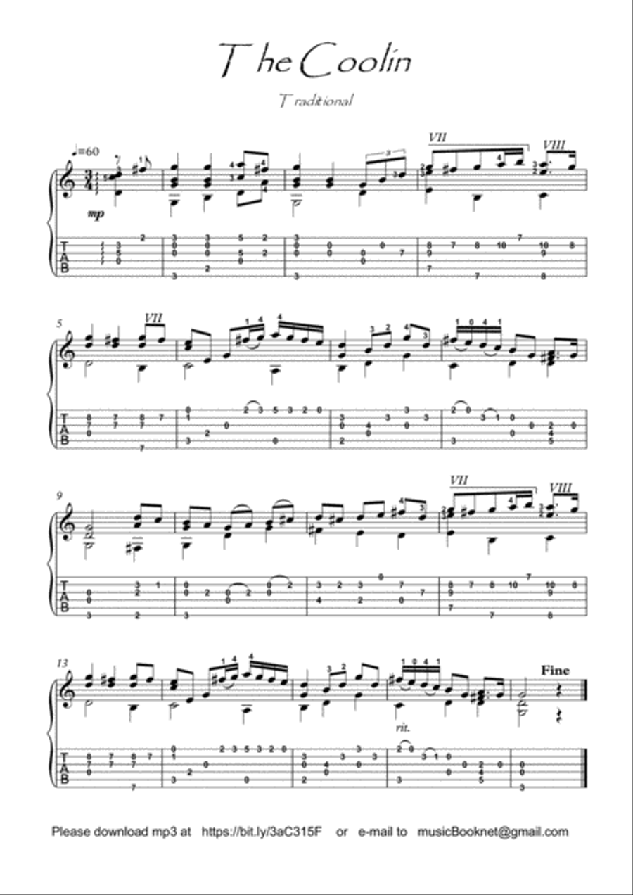 The Coolin guitar fingerstyle Acoustic Guitar scores gallery preview page 1