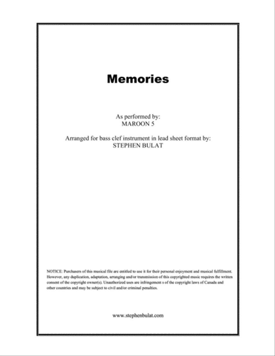 Memories Large Ensemble scores gallery preview page 1