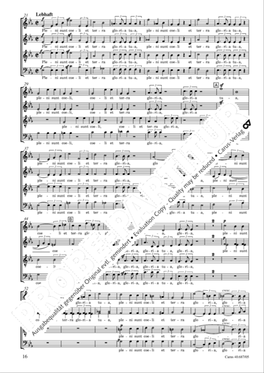 Missa sacra C Minor Missa sacra C Minor 4-Part scores gallery preview page 17