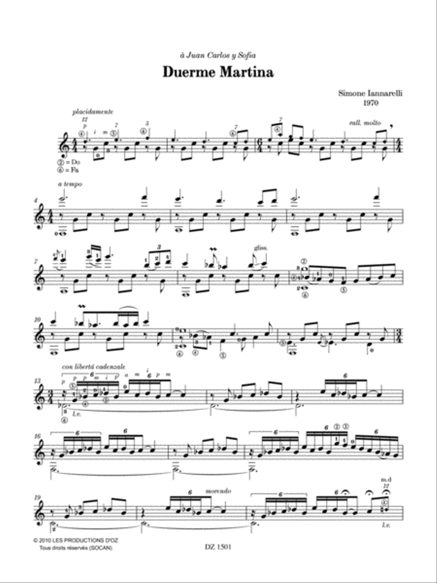 Duerme Martina Classical Guitar scores gallery preview page 2