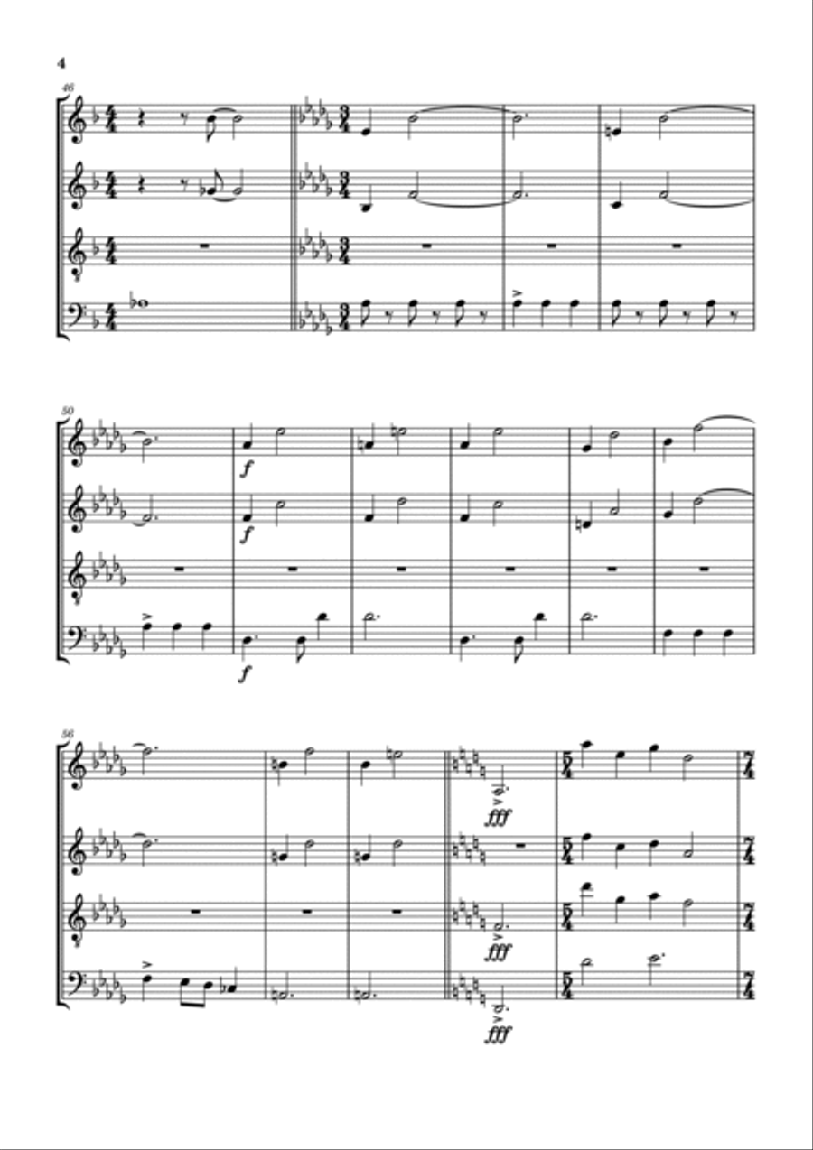 Children's Song No. 13 Woodwind Quartet scores gallery preview page 5