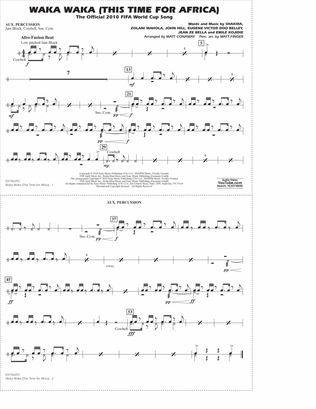 Book cover for Waka Waka (This Time For Africa) (arr. Matt Conaway) - Aux Percussion