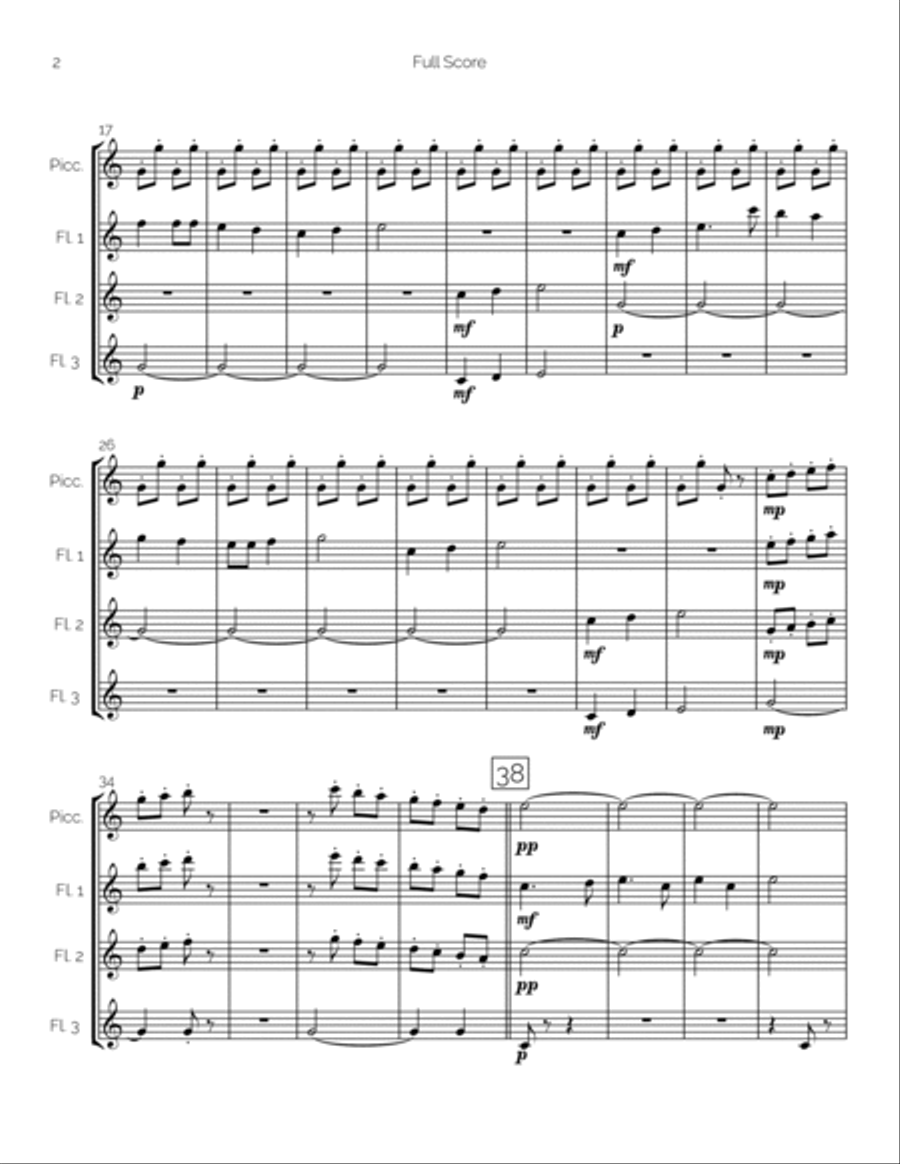 Do-re-mi Woodwind Quartet scores gallery preview page 3