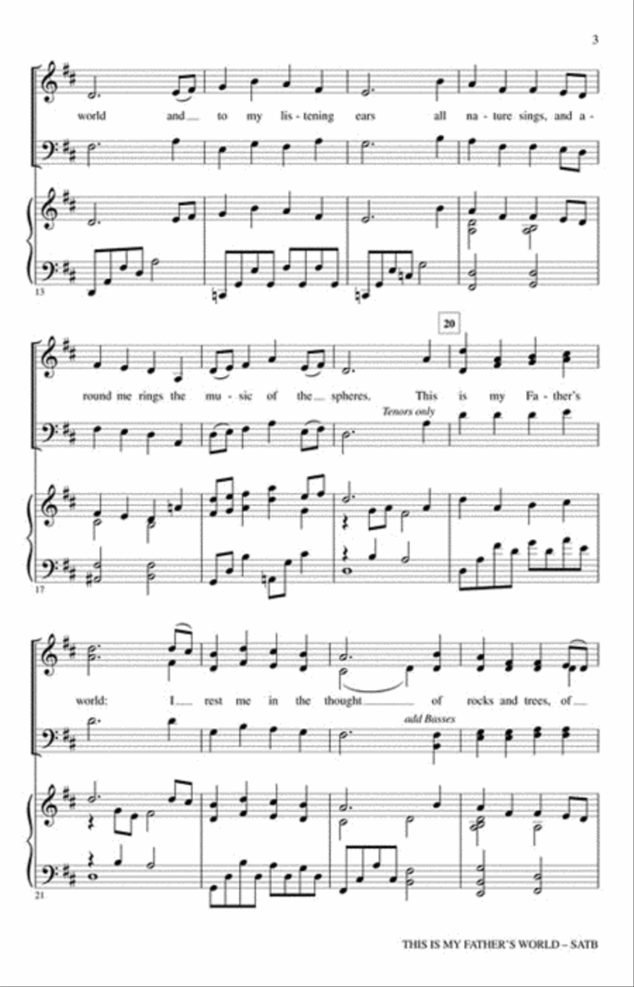 This Is My Father's World 4-Part scores gallery preview page 3