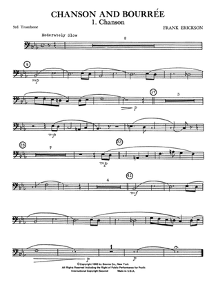 Chanson And Bourree - 3rd Trombone