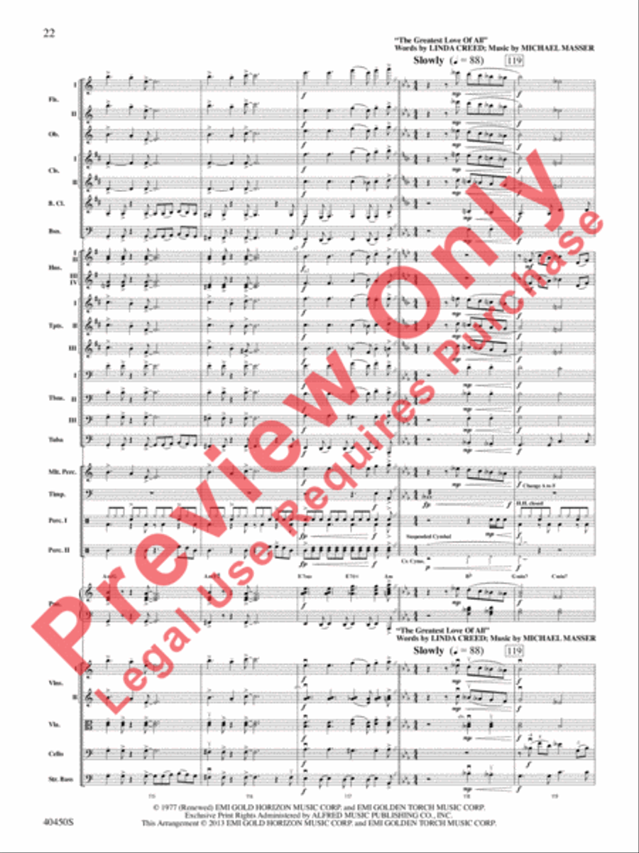 A Whitney Houston Tribute Full Orchestra scores gallery preview page 23