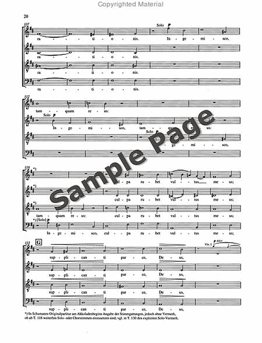 Requiem Op 148 Choral Score/solos