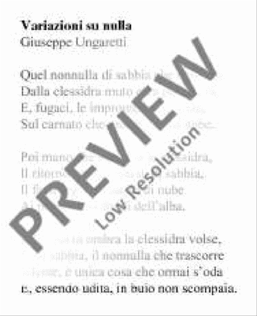 Variazioni su nulla Choir scores gallery preview page 4