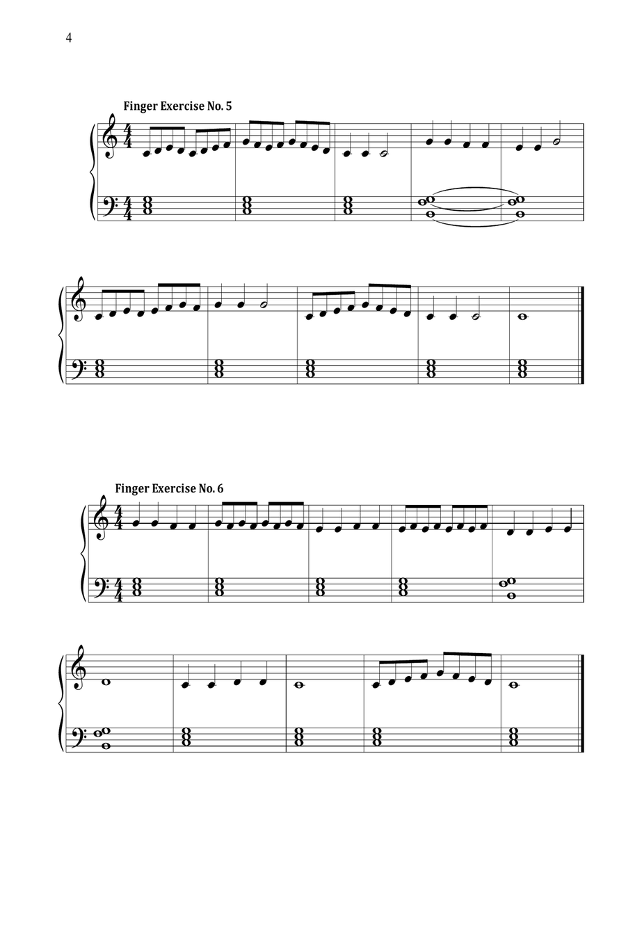 Finger Exercise Collection for Piano