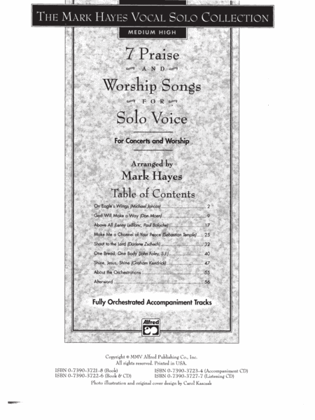 The Mark Hayes Vocal Solo Collection -- 7 Praise and Worship Songs for Solo Voice by Mark Hayes Voice Solo - Sheet Music