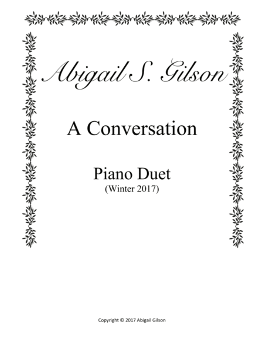 A Conversation Piano scores gallery preview page 1