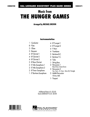Book cover for Music from "The Hunger Games" - Full Score