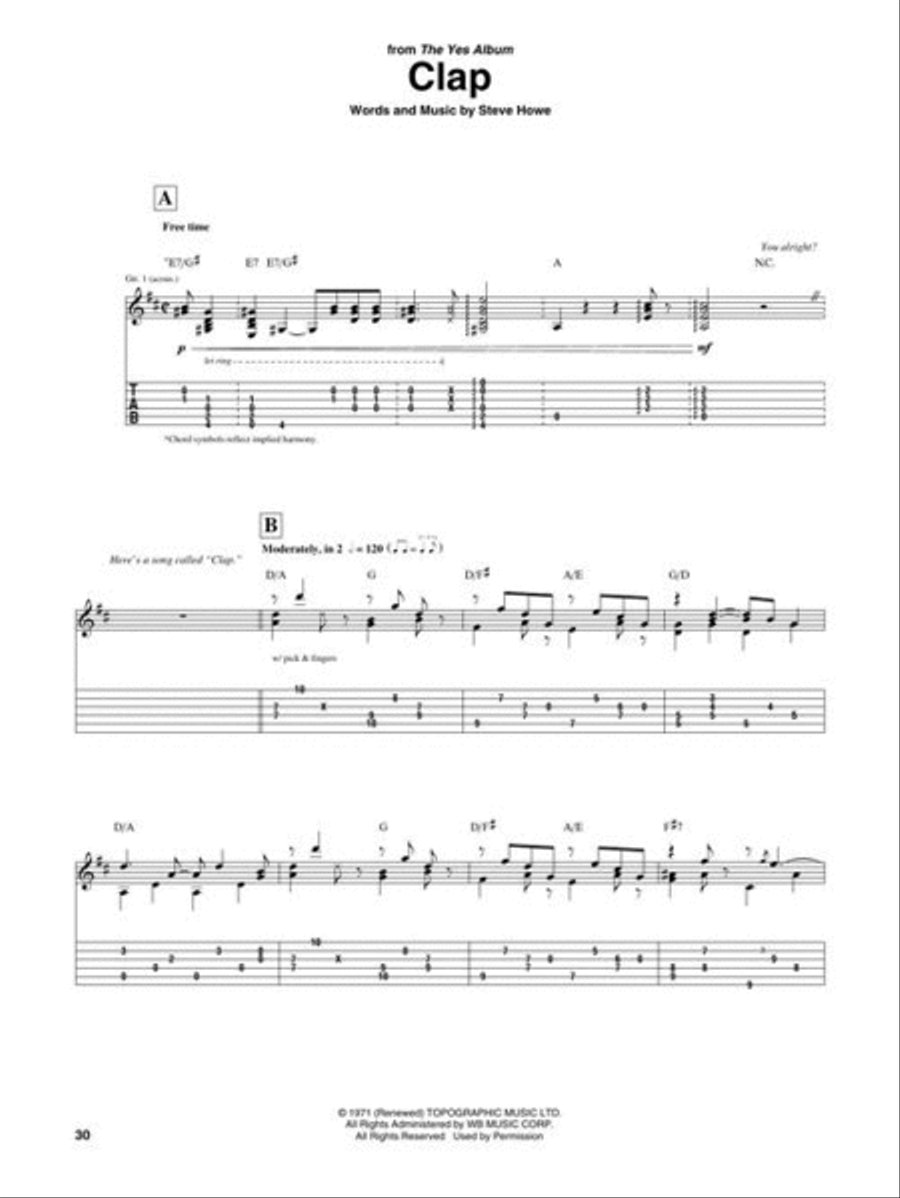 Yes Guitar Collection Electric Guitar scores gallery preview page 6