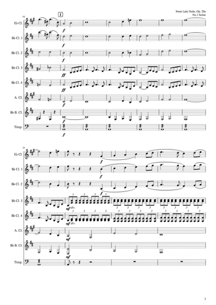 Swan Lake Suite, Op. 20a for Clarinet Choir