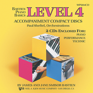 Book cover for Bastien Piano Basics, Level 4, Piano/Performance/Technic (Accompaniment CDs)