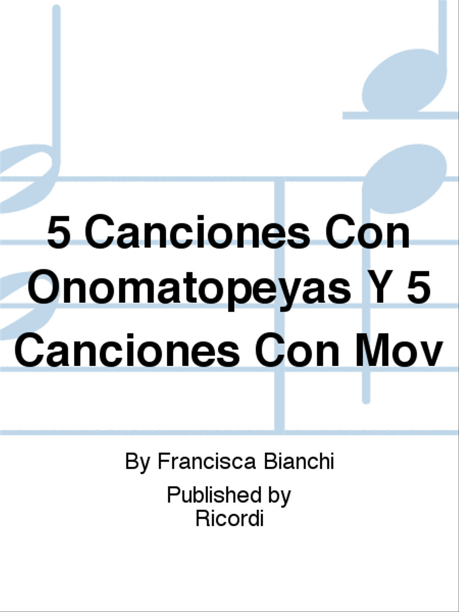 5 Canciones Con Onomatopeyas Y 5 Canciones Con Mov School and Community scores gallery preview page 1