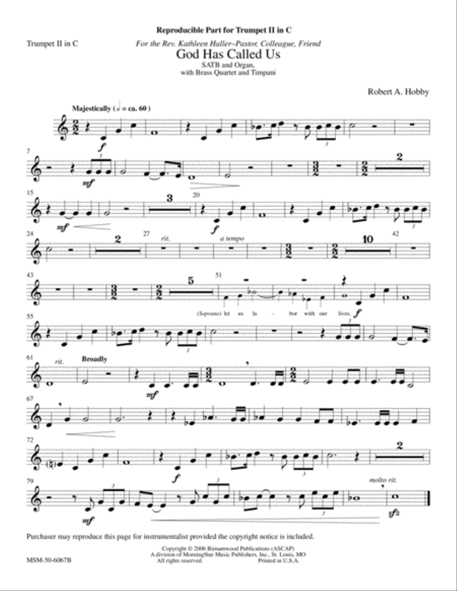 God Has Called Us Choir scores gallery preview page 4