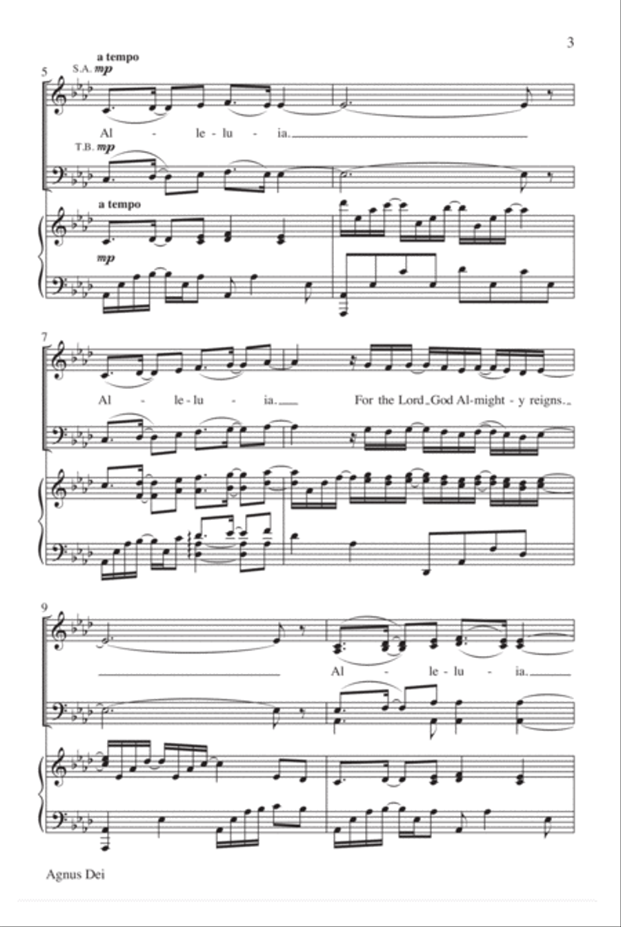 Agnus Dei with How Great Thou Art-SATB 4-Part scores gallery preview page 3