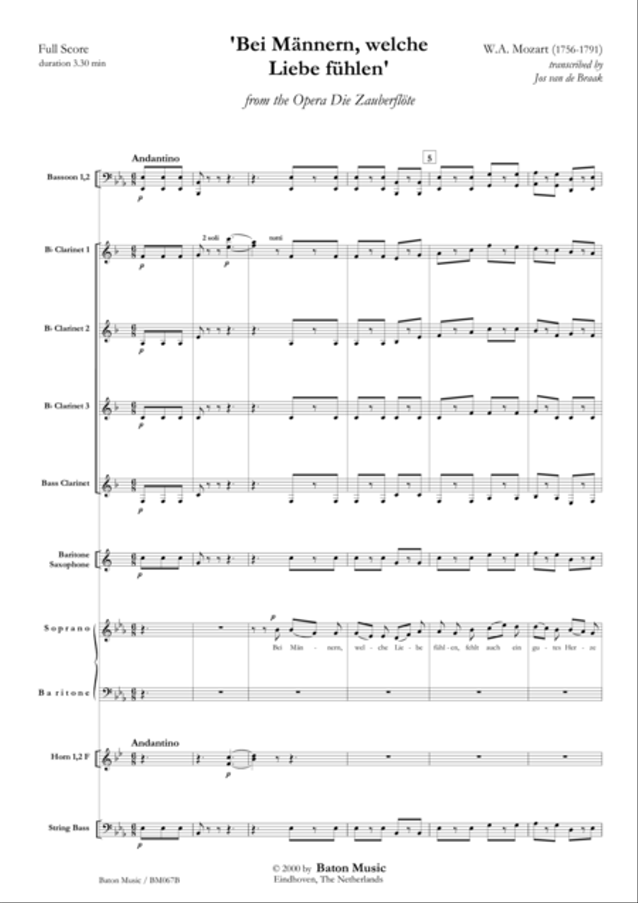 Bei Männern, welche Liebe fühlen Concert Band scores gallery preview page 2