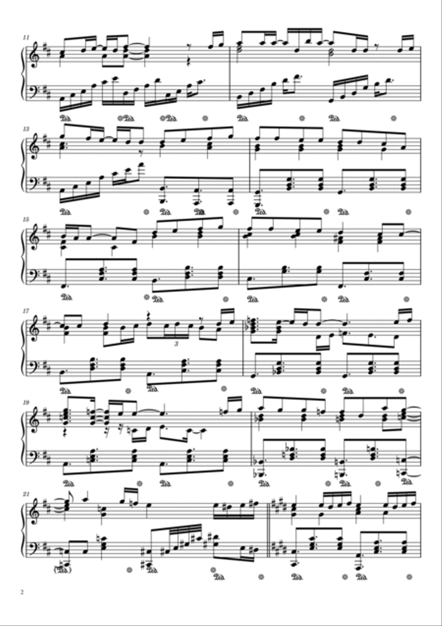 Homura Piano Solo scores gallery preview page 2